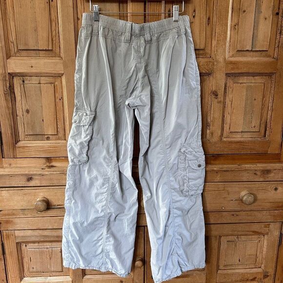 Women's BDG Urban Outfitters Medium Y2K Cargo Straight Leg Pockets Gray Cotton - Picture 4 of 5